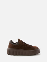 Platform Sneaker,HOGAN,BROWN,Image 1