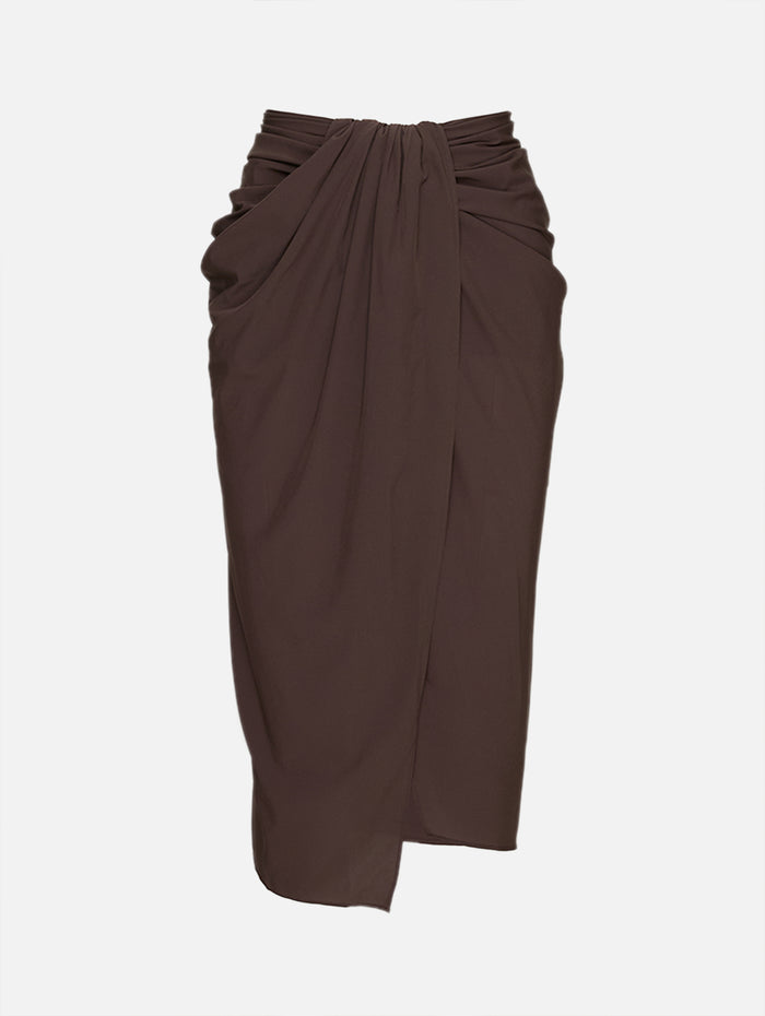 Jupe Pareo Swimsuit,JACQUEMUS,BROWN,Image 1