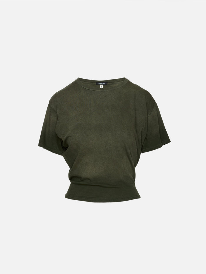 Tight Waist Tee,R13,WASHED OLIVE GREEN,Image 1