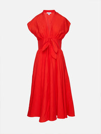 Belted Dress,ALAIA,ROUGE VERMILLON,Image 1