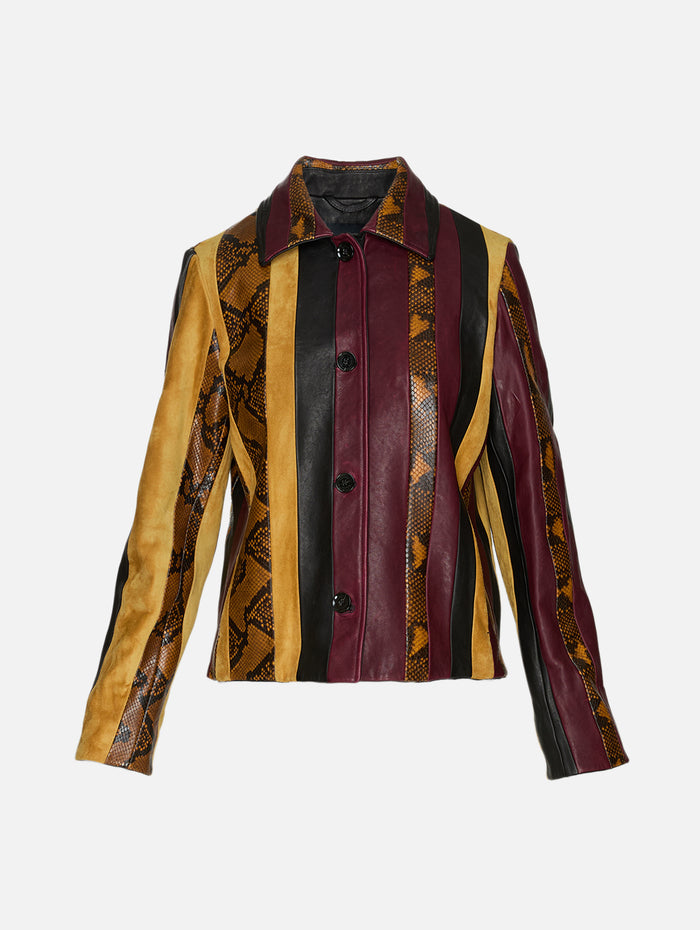 Sirine Jacket,PROENZA SCHOULER,GOLD MULTICOLOR,Image 1