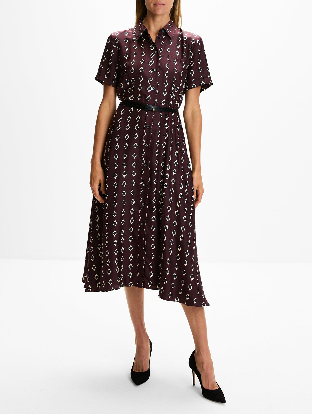 Kiera Dress,ALTUZARRA,DEEP CHERRY DIAMOND,Image 2