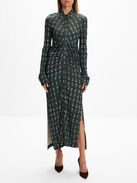 Claudia Dress,ALTUZARRA,HUNTER GREEN,Image 2