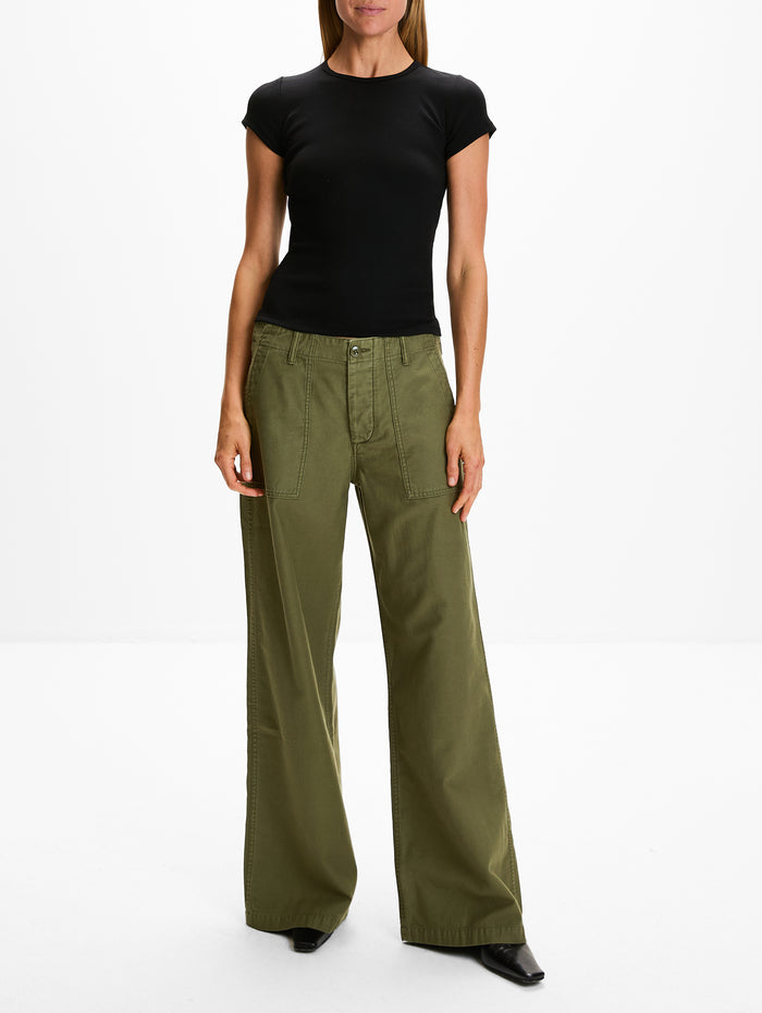 Darcy Flare Utility Pant,R13,OLIVE GREEN,Image 1
