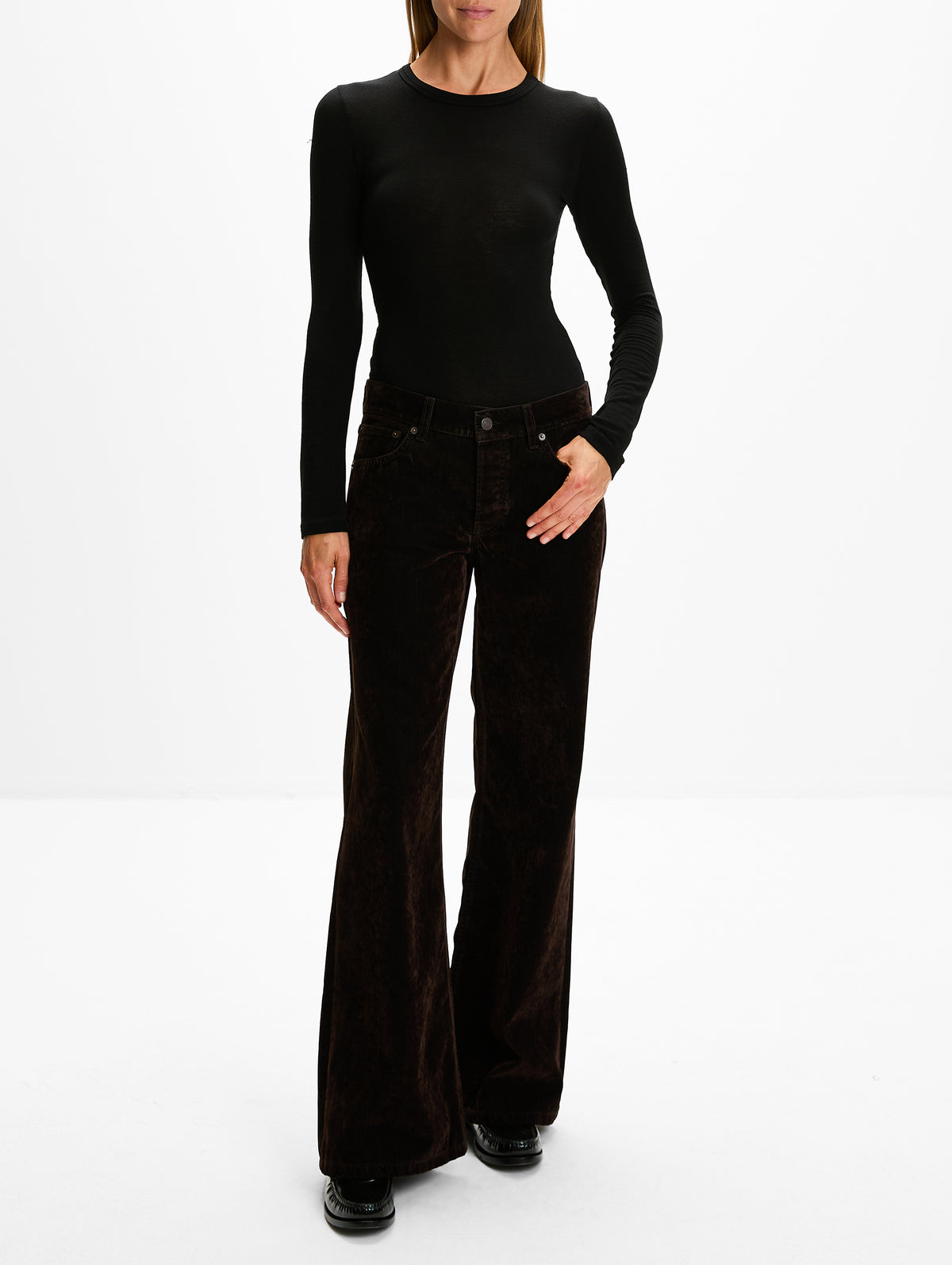Kyoto Jean,JEANERICA,BROWN FLOCK CORDUROY,Image 2