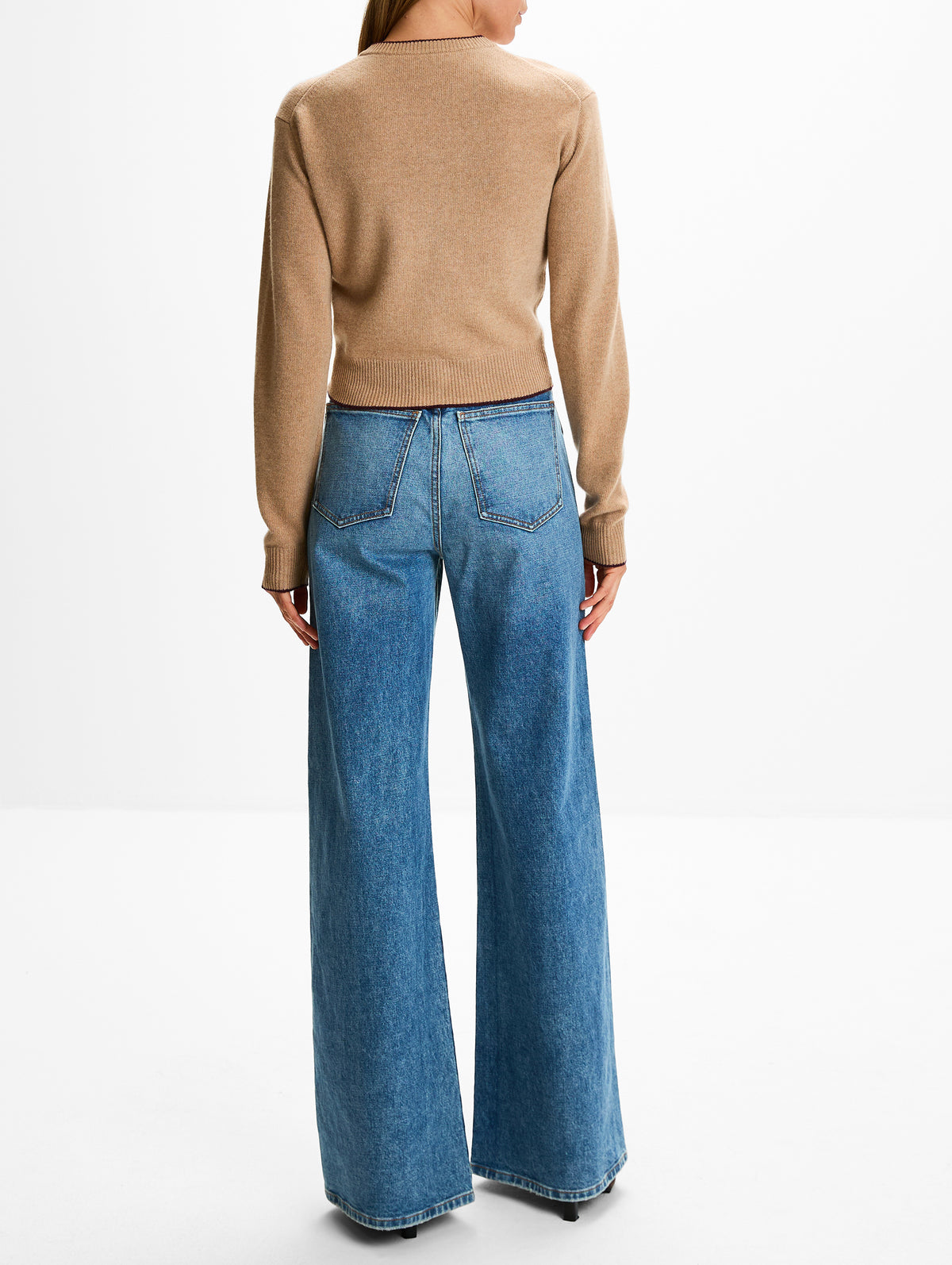 Heart Logo Cardigan,CHLOÉ,BLEACHED BROWN,Image 3