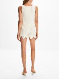 Crochet Short,CHLOÉ,ICONIC MILK,Image 4