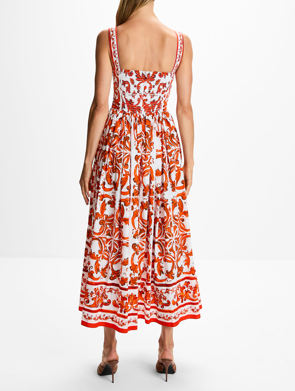 Tea Length Dress,DOLCE & GABBANA,COMBINED COLOUR,Image 4