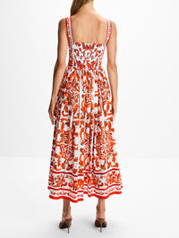 Tea Length Dress,DOLCE & GABBANA,COMBINED COLOUR,Image 4