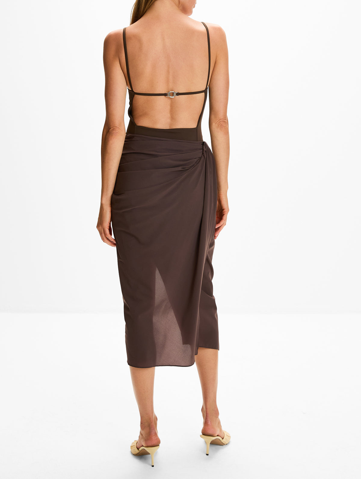 Jupe Pareo Swimsuit,JACQUEMUS,BROWN,Image 4