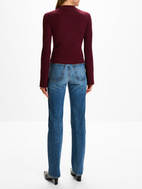 Petra Bell Sleeve Sweater,ELYSEWALKER LABEL,WINE,Image 3