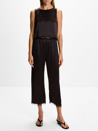 Barb Lace Crop Pant,LESET,CHOCOLATE,Image 2
