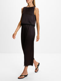Barb Lace Crop Pant,LESET,CHOCOLATE,Image 3