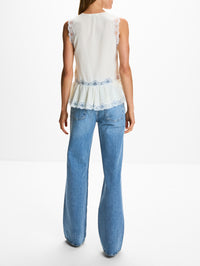 Lace Top,CHLOÉ,COCONUT MILK,Image 3
