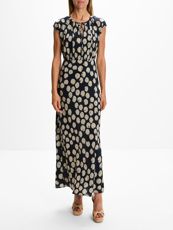 Long Pattern Dress,MAX MARA,ULTRAMARINE,Image 1