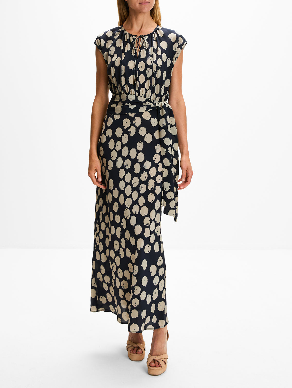 Long Pattern Dress,MAX MARA,ULTRAMARINE,Image 5