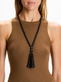 Pompon Necklace,DEUX AMIS,BLACK ONYX,Image 4