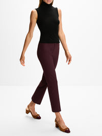 Short Sleeve Sweater,MAX MARA,BORDEAUX,Image 3