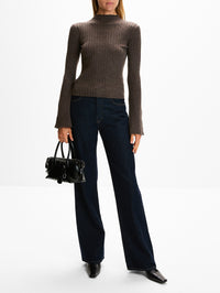 Petra Bell Sleeve Sweater,ELYSEWALKER LABEL,DRIFTWOOD,Image 2