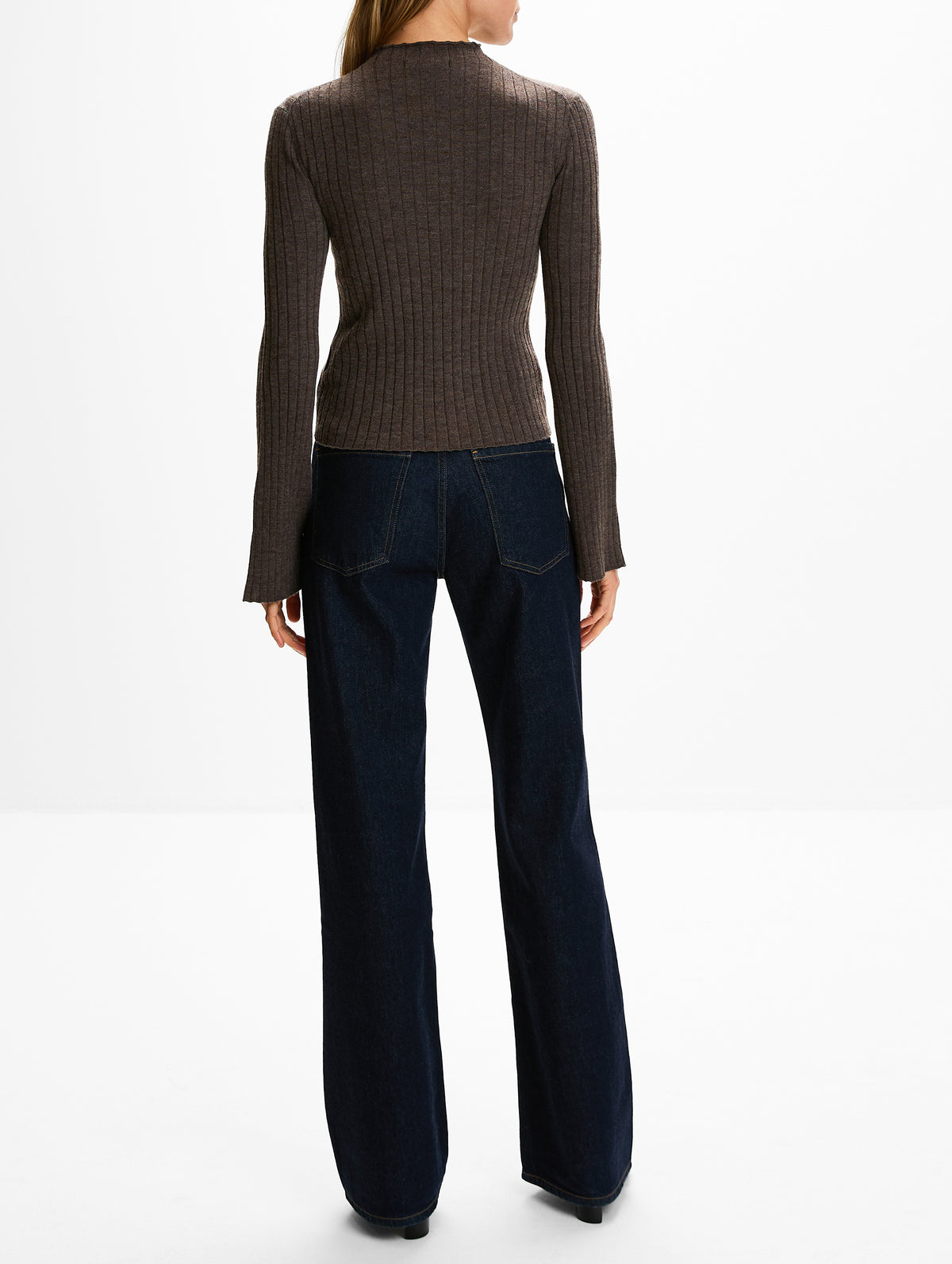 Petra Bell Sleeve Sweater,ELYSEWALKER LABEL,DRIFTWOOD,Image 3