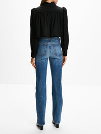 Cropped Jacket,CHLOÉ,BLACK,Image 3