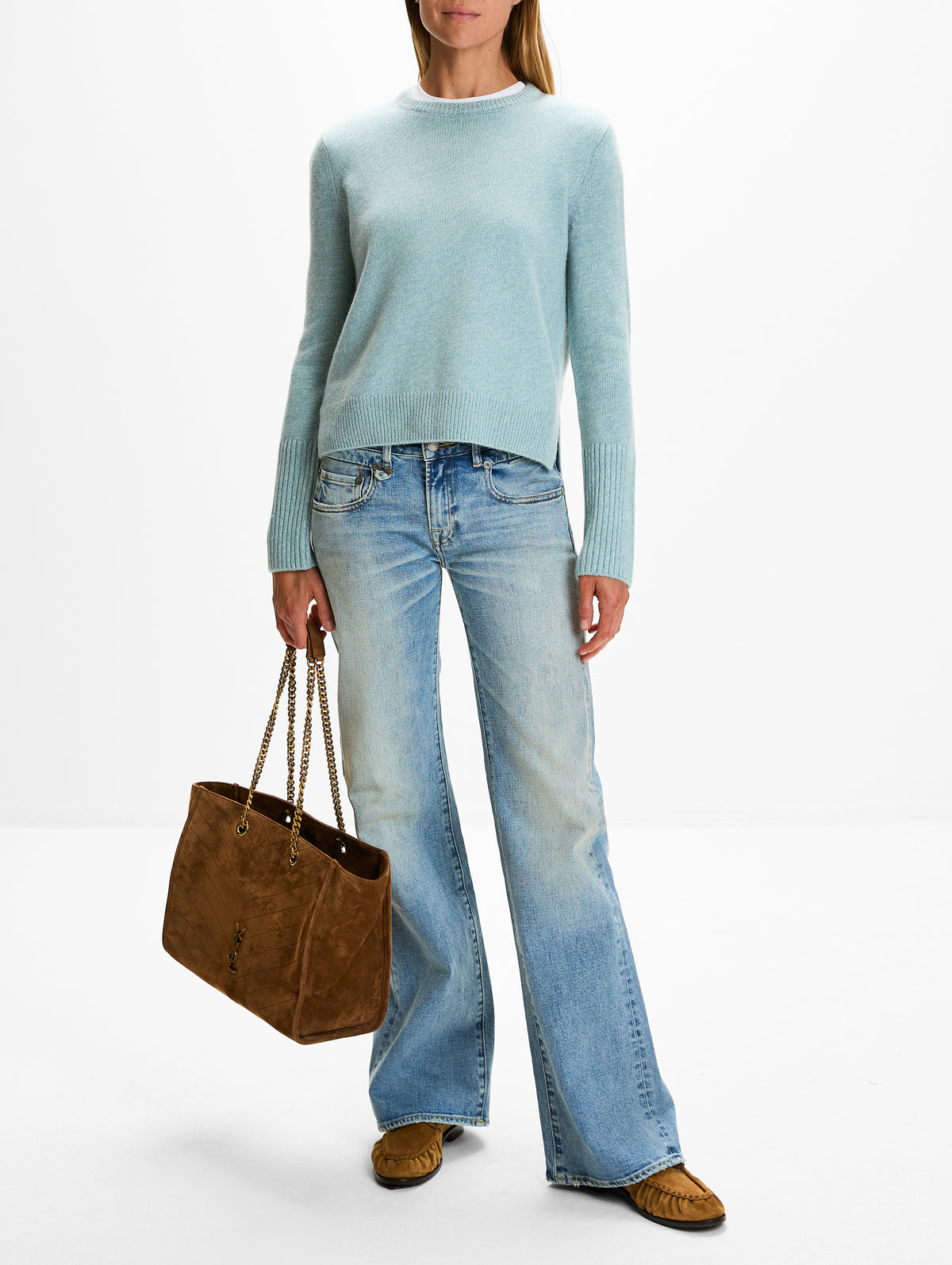 East West Niki Shopping Tote,SAINT LAURENT,COGNAC,Image 2