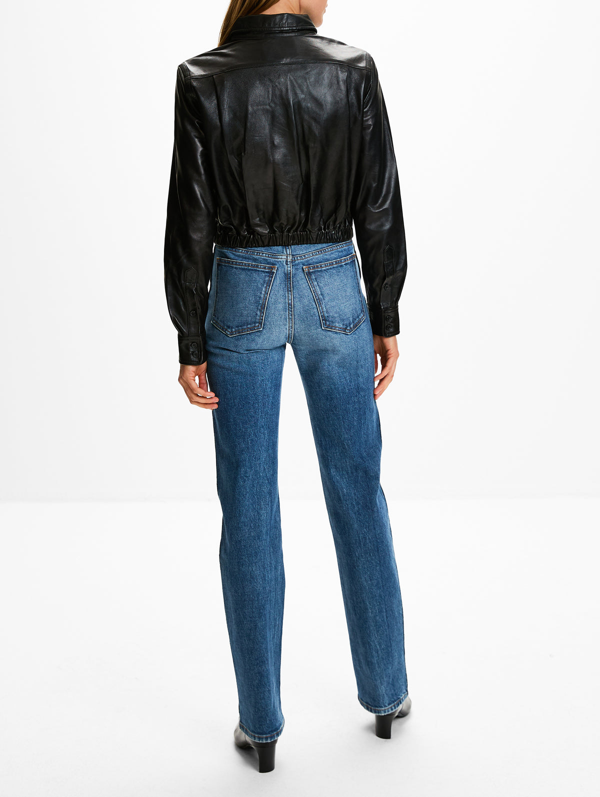 Cropped Boxy Shirt,R13,BLACK,Image 3
