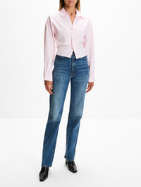 Split Hem Boyfriend Shirt,R13,LIGHT PINK,Image 2