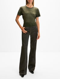 Tight Waist Tee,R13,WASHED OLIVE GREEN,Image 2