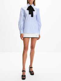 Tie Striped Shirt,VALENTINO GARAVANI,AZZURRO,Image 2