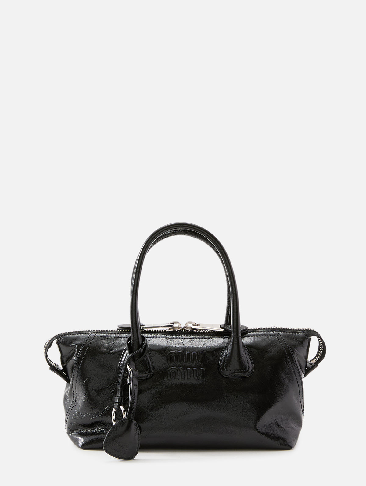 Zip Shoulder Bag,MIU MIU,BLACK,Image 1