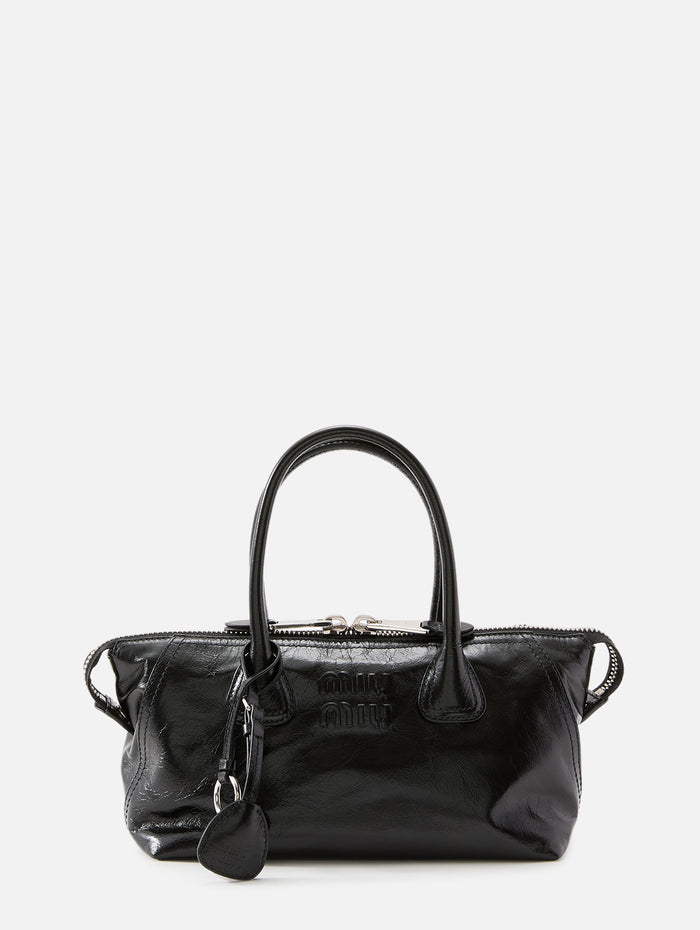 Zip Shoulder Bag,MIU MIU,BLACK,Image 1
