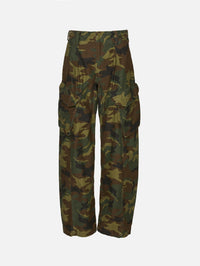 Barrel Cargo Pant,R13,GREEN CAMO BACK,Image 1