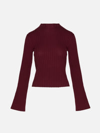 Petra Bell Sleeve Sweater,ELYSEWALKER LABEL,WINE,Image 1