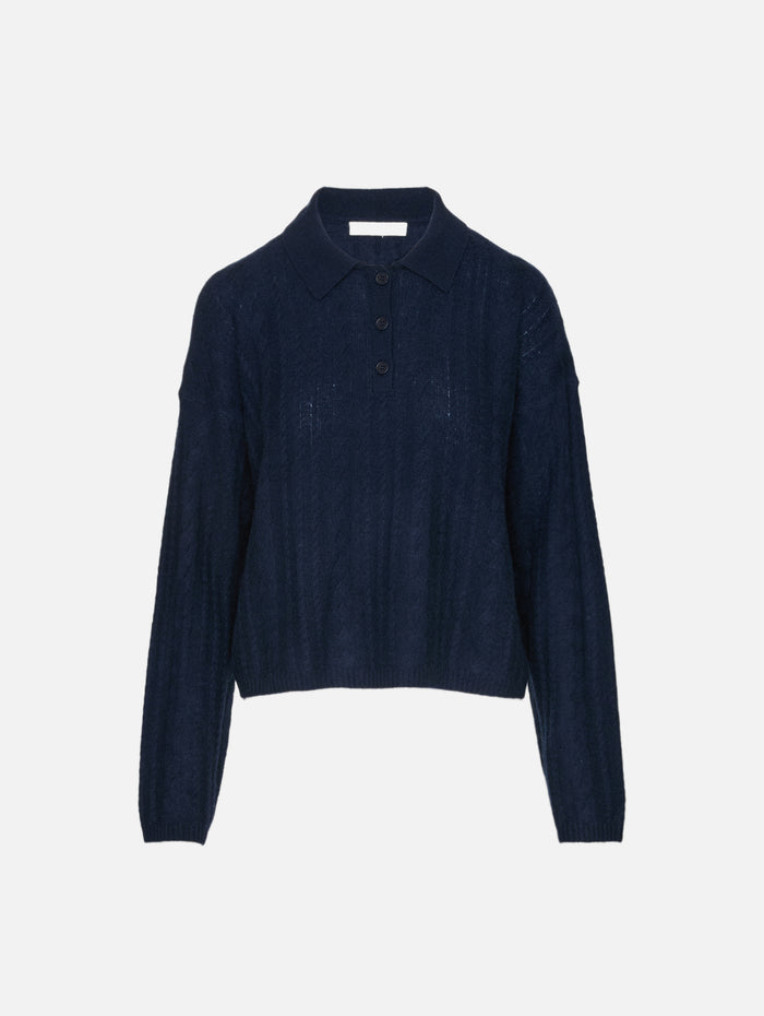Elsie Polo Sweater,SABLYN,MIDNIGHT NAVY,Image 1