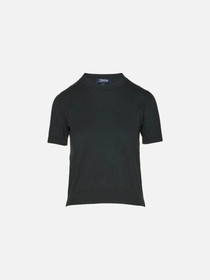 Short Sleeve Sweater,MAX MARA,GREEN,Image 1