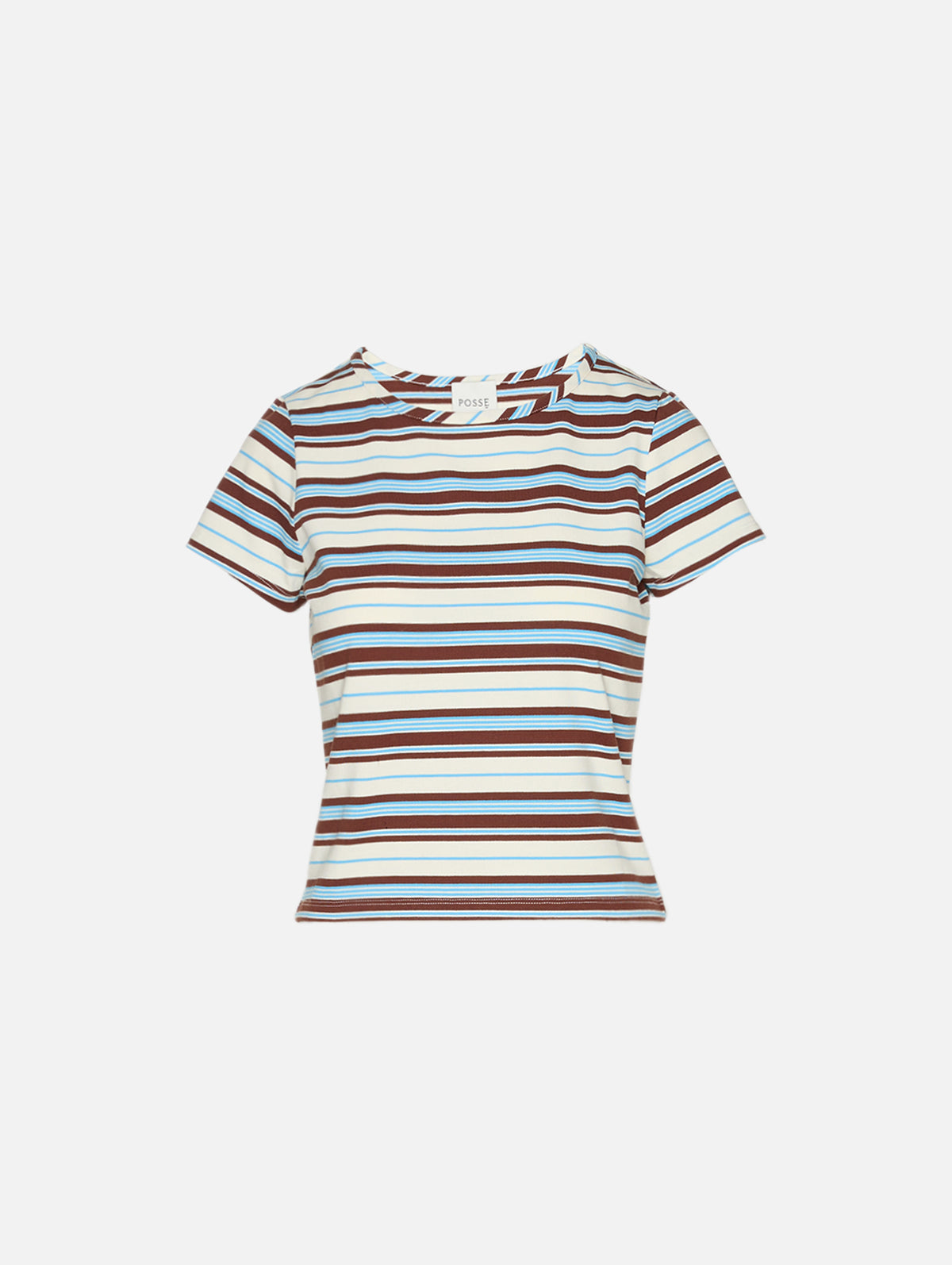 Nadine Tee,POSSE,CHOCOLATE MULTI STRIPE,Image 1