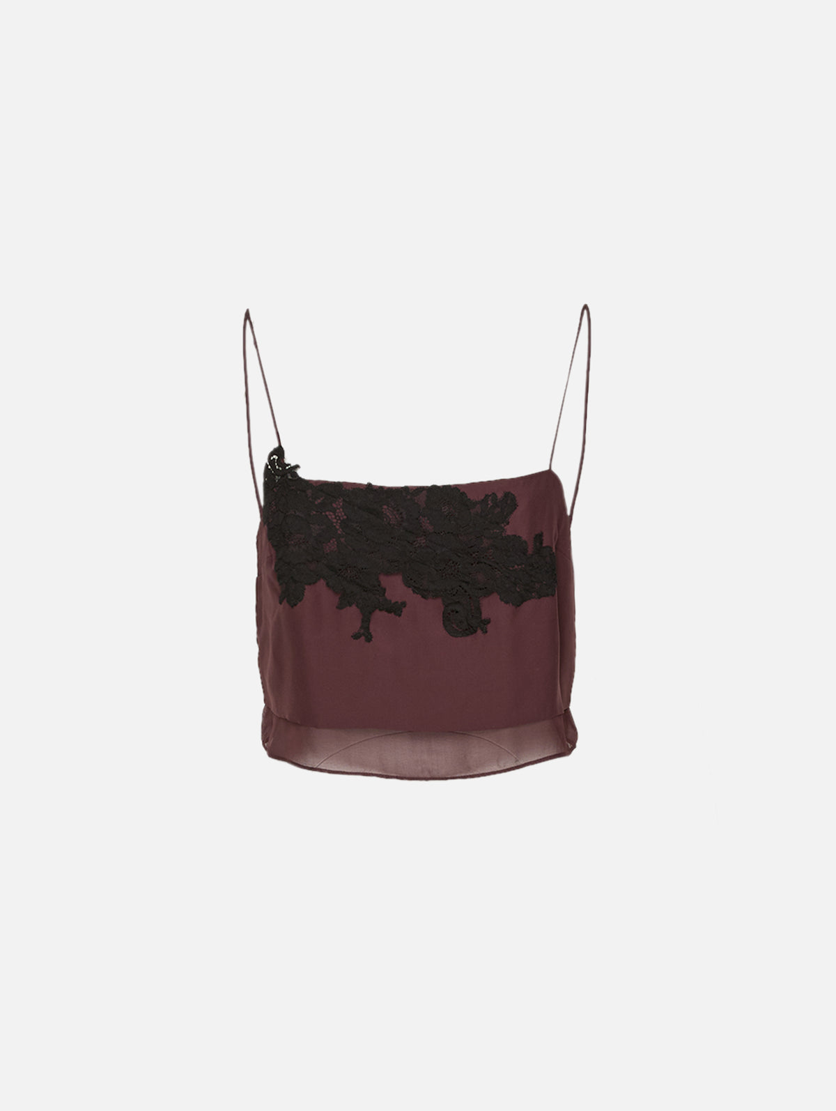 Noria Cropped Cami Top,SIR.,DARK PLUM,Image 2