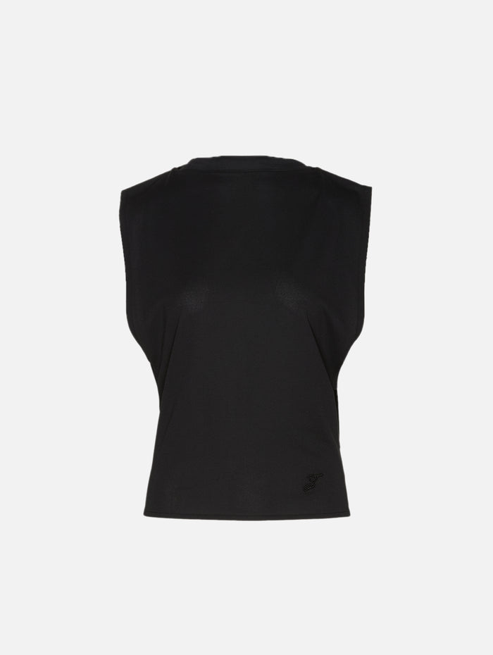 Marcel Moisson Top,JACQUEMUS,BLACK,Image 1