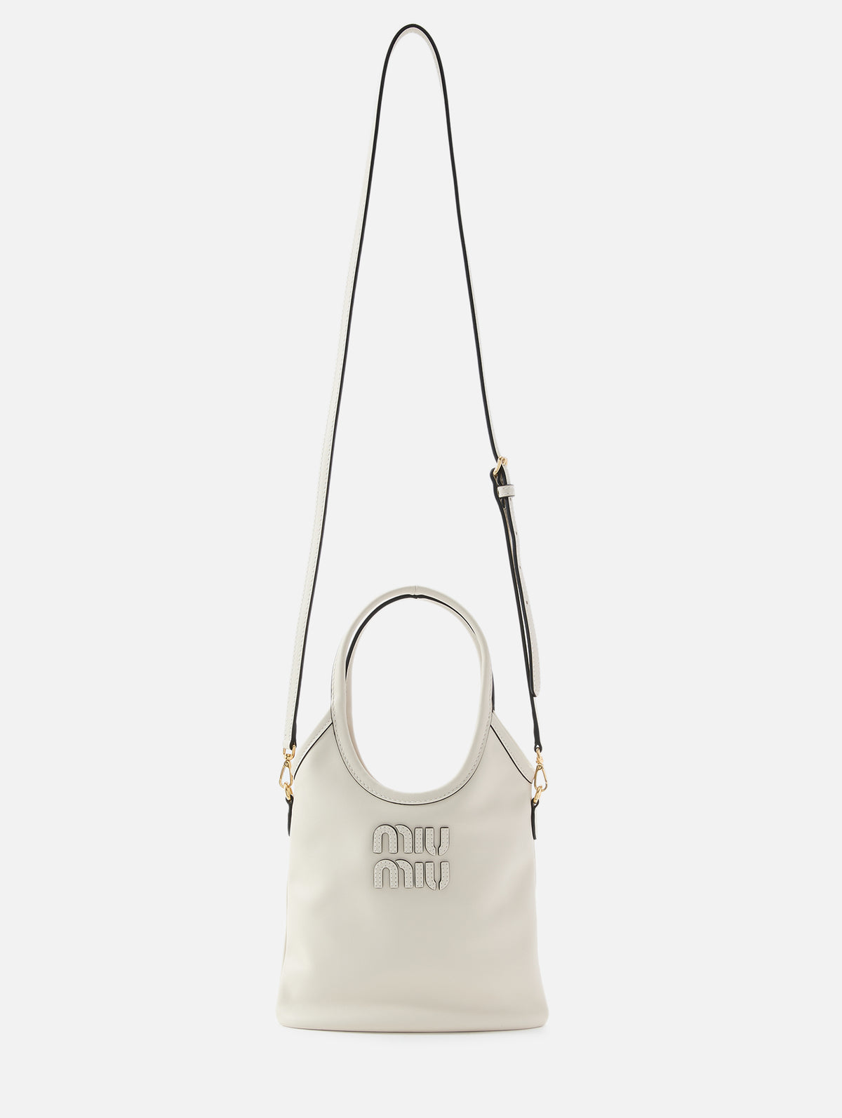 Ivy Small Tote,MIU MIU,WHITE,Image 3