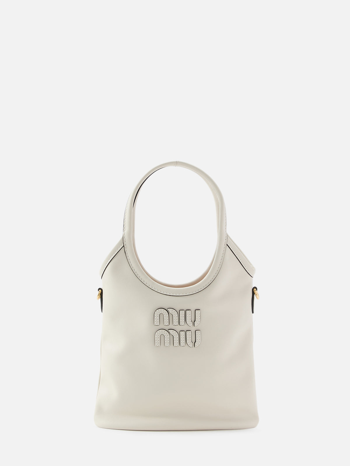 Ivy Small Tote,MIU MIU,WHITE,Image 1