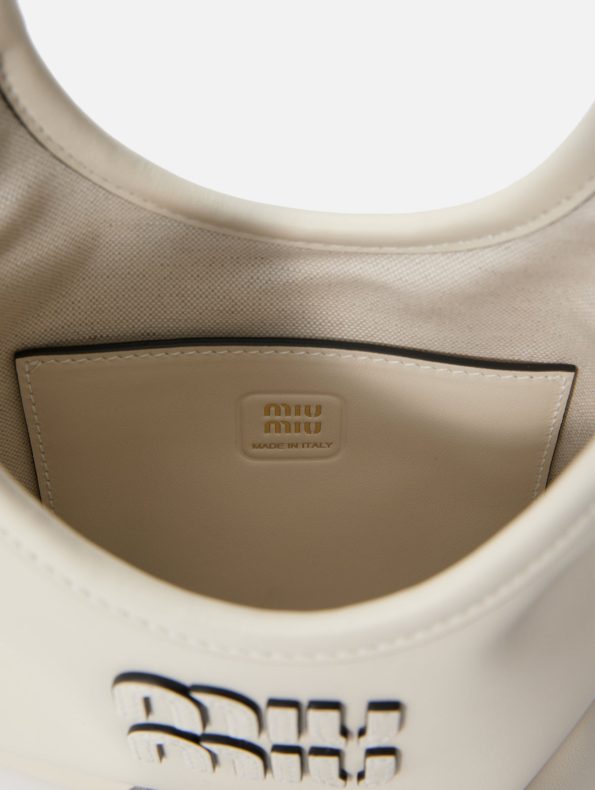 Ivy Small Tote,MIU MIU,WHITE,Image 4