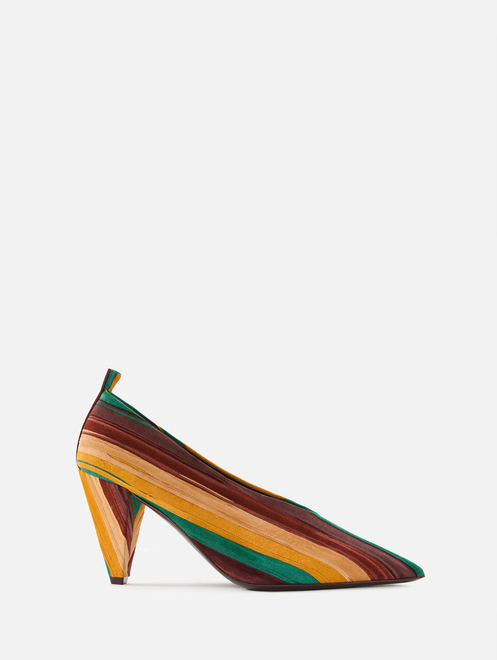 Origami Cubic Pump,LOEWE,YELLOW MULTI,Image 1