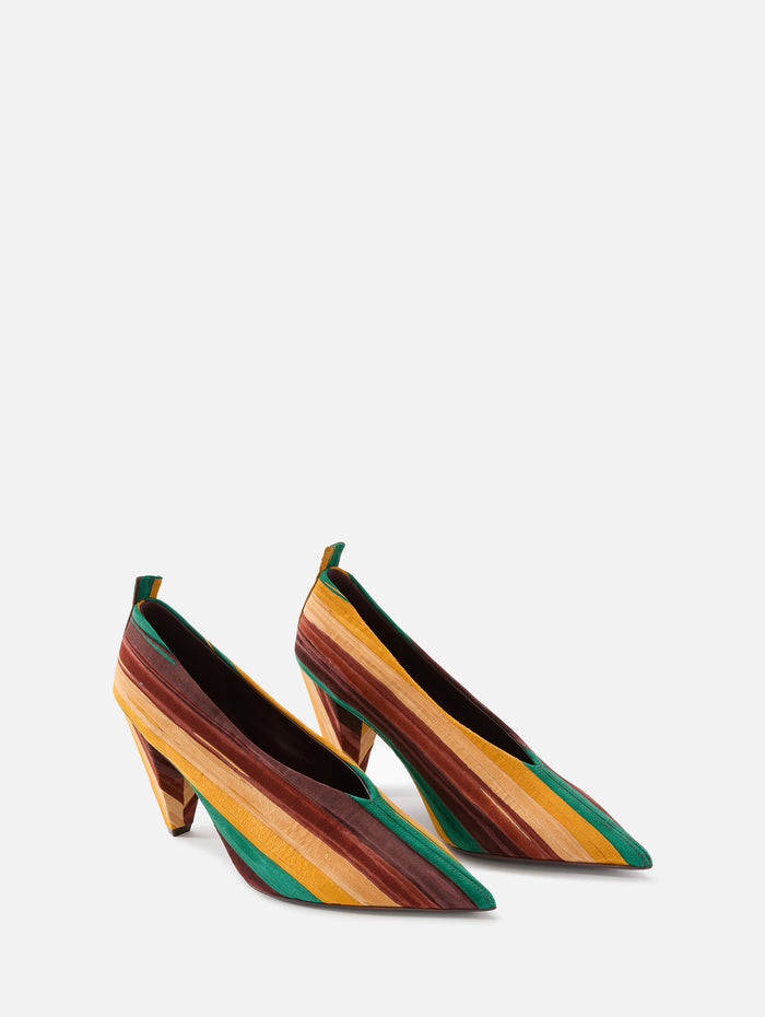 Origami Cubic Pump,LOEWE,YELLOW MULTI,Image 1