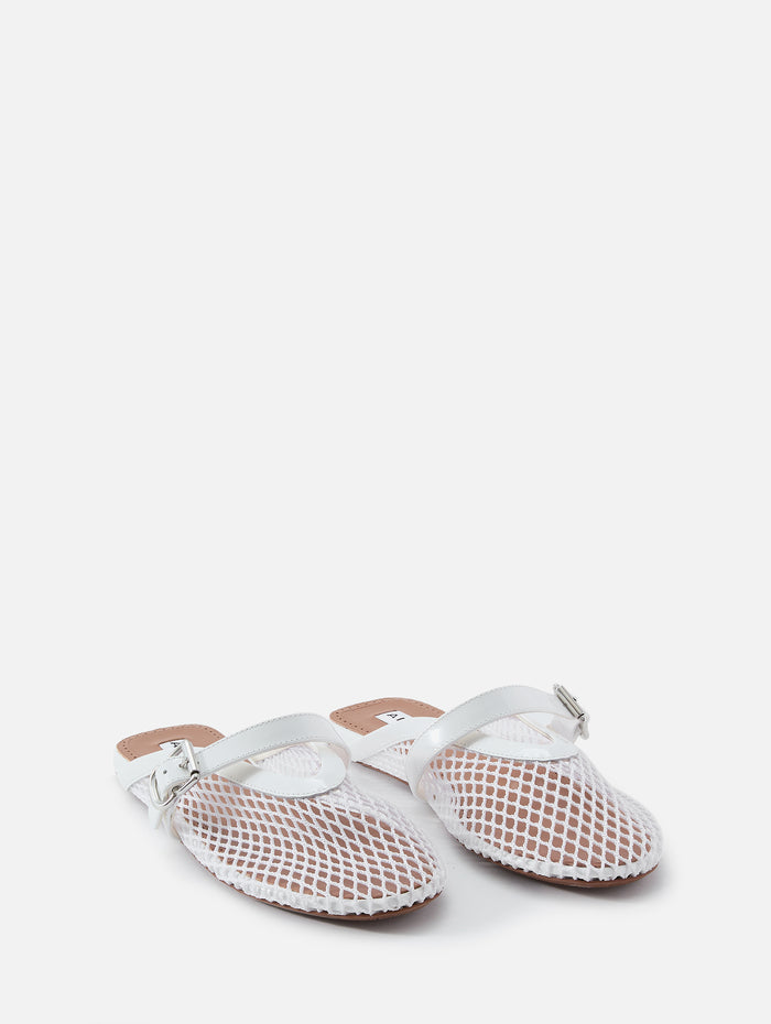 Fishnet Mule,ALAIA,BLANC OPTIQUE,Image 1