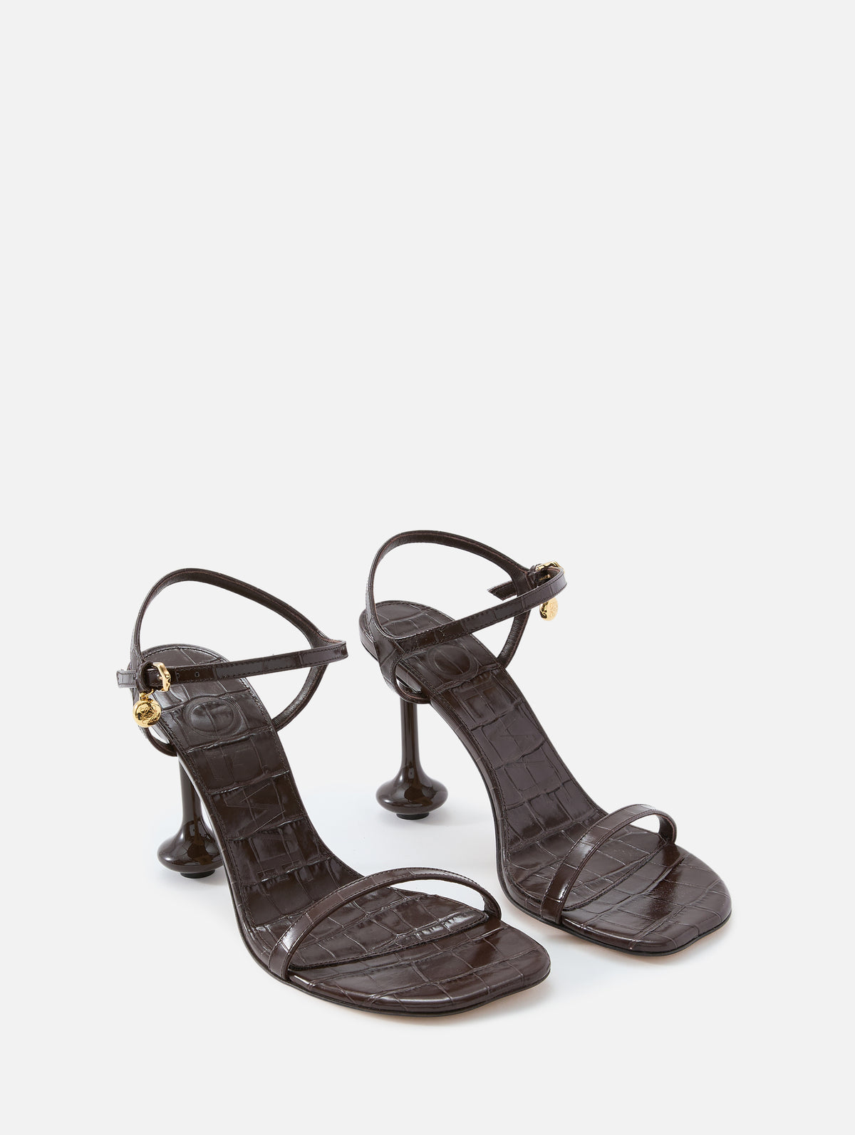 Toy Heel Sandal Heel,LOEWE,DARK BROWN,Image 2