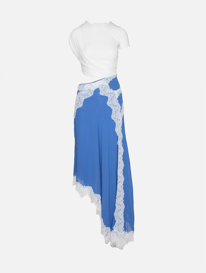 Verve Twisted Tee Dress,CHRISTOPHER ESBER,AZURITE/WHITE,Image 1