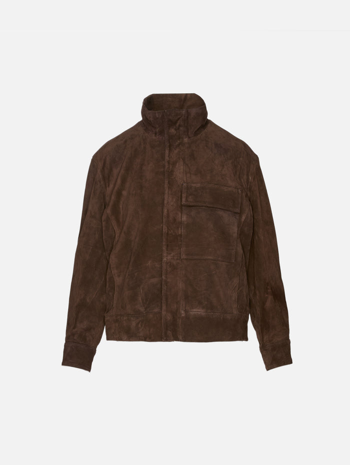 Cirque Suede Jacket,NILI LOTAN,CHOCOLATE BROWN,Image 1