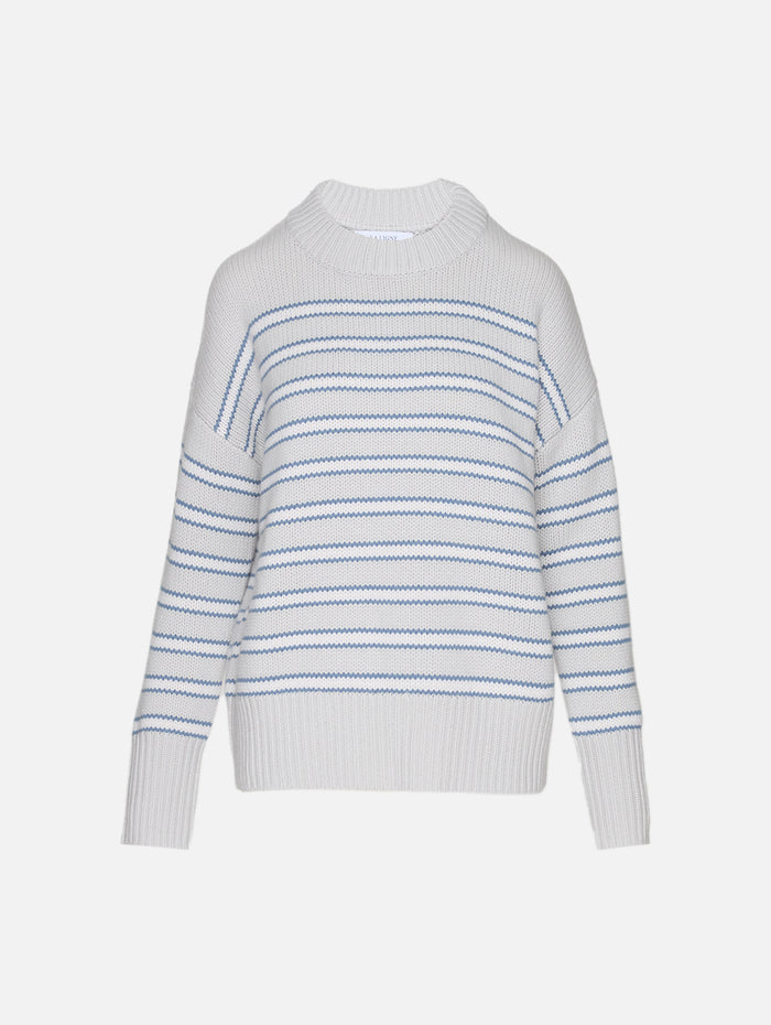Marin Sweater,LA LIGNE,STONE CREAM DENIM BLUE,Image 1