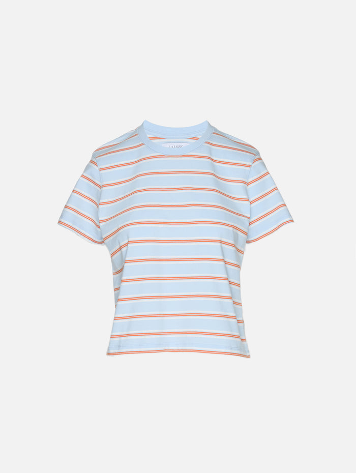 Striped Mol Tee,LA LIGNE,CREAM MULTI,Image 1